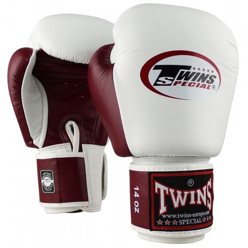 Боксерские перчатки Twins Special (BGVL-3T white/maroon)